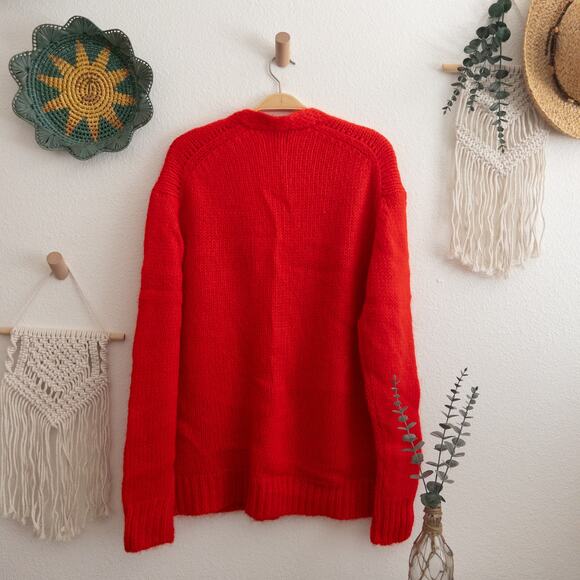 LHD Sycamore Canyon Red Mohair Sweater Cardigan Size XS - Picture 3 of 7